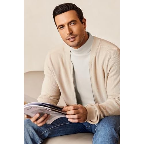 Ekouaer Men's Turtleneck Long Sleeve Turtle Neck Shirts Basic Lightweight Undershirt Thermal Pullover Sweater S-XXL
