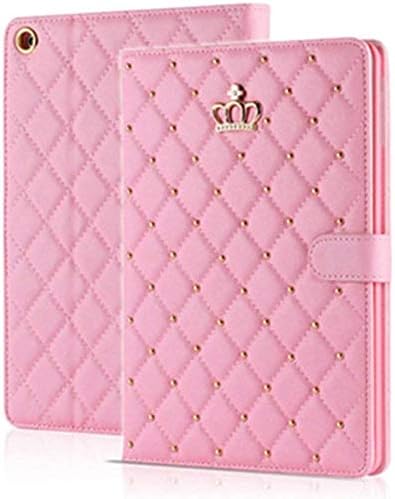 for iPad 10.2 Case 9th/8th/7th Generation (2021/2020/2019) Crown Bling Diamond Cute Elegant PU Leather Smart Auto Sleep/Wake Stand Shockproof Protective Case for Apple iPad 10.2 inch (Black)