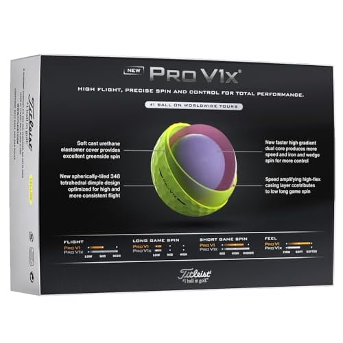 Titleist Golf 2025 ProV1x Golf Balls 1-Dozen White [RCT]