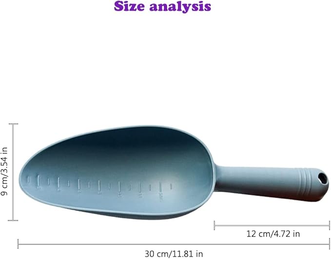 Plastic Garden Shovel Hand Trowel Tool Non-Slip Potting Soil Scoop Flowerpot Transplanting Digging Weeding Planting Cultivation 2 PCS