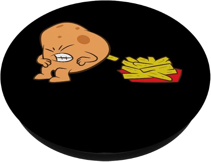 Funny Potato and French Fries PopSockets Adhesive PopGrip