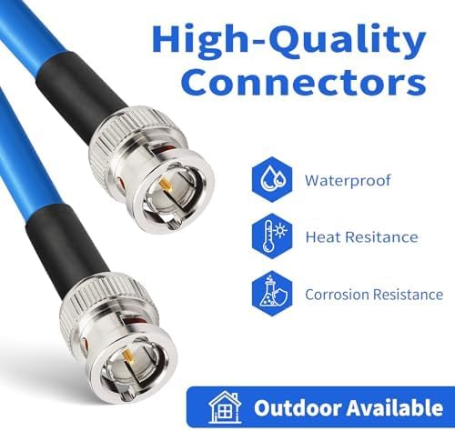 Superbat SDI Cable BNC Cable 3G/6G/12G (Belden 1694A)，10FT/15FT/30FT/50FT/100FT/200FT,Supports HD-SDI/3G-SDI/4K/8K，SDI Video Cable Precision Video Cable(1Pcs)