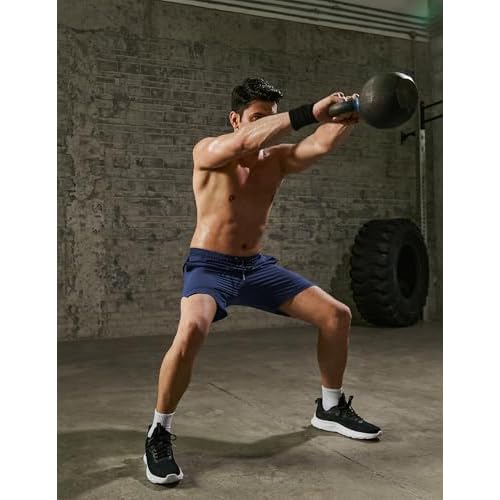 COOFANDY Mens Athletic Shorts 7 Inch Quick Dry Stretch Lightweight Gym Workout Shorts with Pockets
