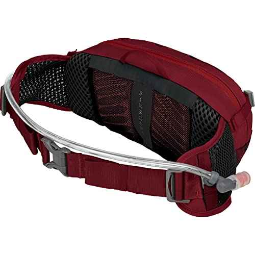 Osprey Seral 4L Unisex Biking Waist Pack with Hydraulics Reservoir, Claret Red