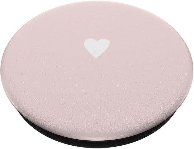 Baby Pink Cute Heart Hand Drawn Heart Minimalist Digital Art PopSockets Adhesive PopGrip