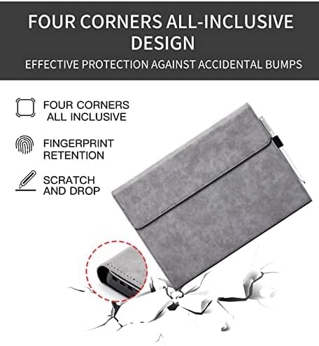 Protective Case for Surface Go 4/Go 3/Go 2 /Surface Go TabletSurface Go Case with Stylus HolderCompatible with Type Cover Keyboard Slim Lightweight Business Cover Accessories (Black)