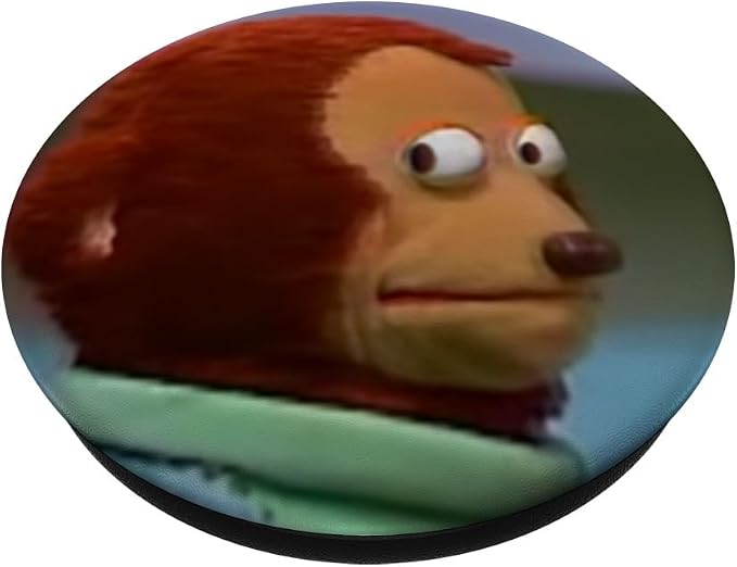 Meme Monkey Stuffed Hiding a Secret Funny Picture Design PopSockets Standard PopGrip