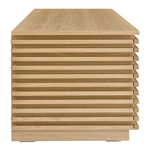 Modway Render 47" Wood Grain Storage Bench in Oak - color: Oak