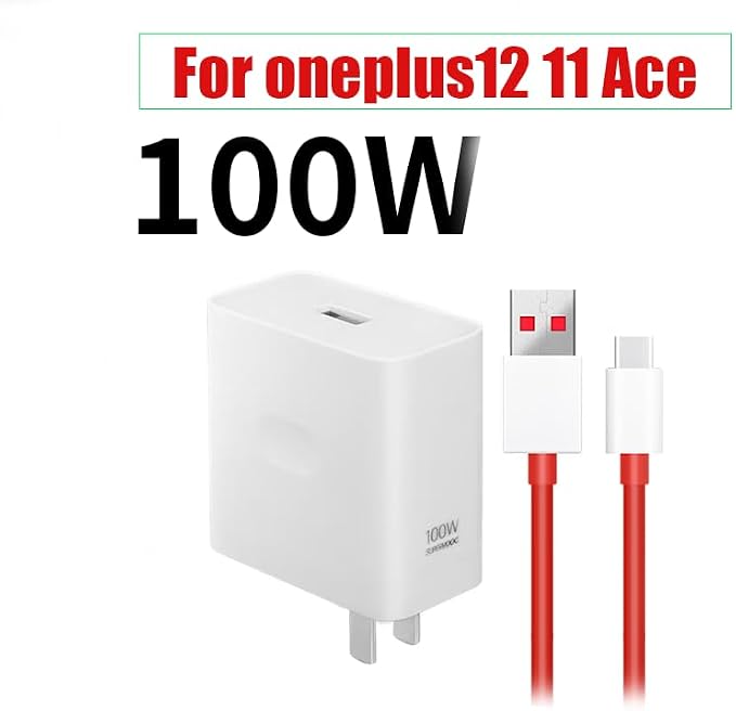 Official Original100W Charger for OnePlus Super VoocWall Charger Adapter with 5ft 10A Charging Cable