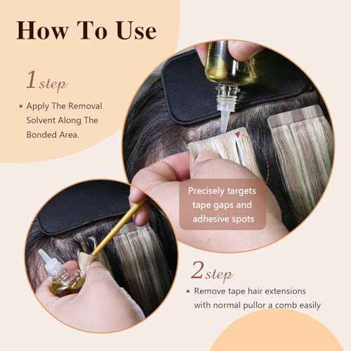 YILITE Fast Acting Tape in Hair Extension Remover, Wig Glue Remover, Hair Extensions Adhesive Remover &Glue Remover - Quick Dissolve Formula, Safe Gentle - 30ml