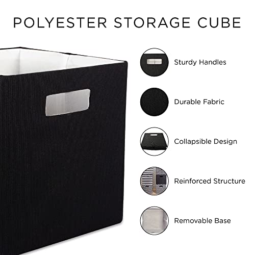 DII Poly-Cube Storage Collection Hard Sided, Collapsible Solid, Large, Teal - color: Teal, size: Large Square, 13x13x13"