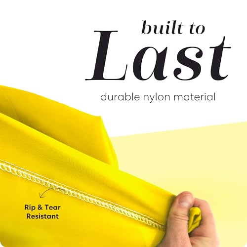 Nylon XL Laundry Bag - Locking Drawstring Closure, Machine Washable, These Large Bags Will Fit a Laundry Basket and Strong Enough to Carry up to Two Loads of Clothes (Yellow | 30" x 40") - color: Yellow, size: 30" x 40"
