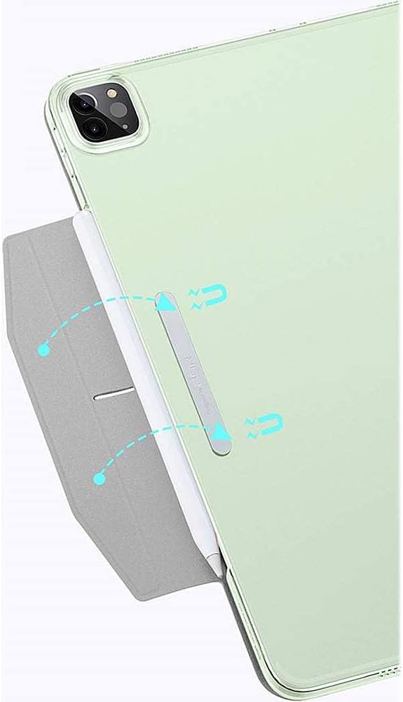 SaharaCase ESR Folio Case for Apple iPad Pro 11 (3rd Generation 2021 &amp 4th Generation 2022) [Shockproof Bumper] Rugged Protection Antislip Grip Leather Kickstand (Blue)