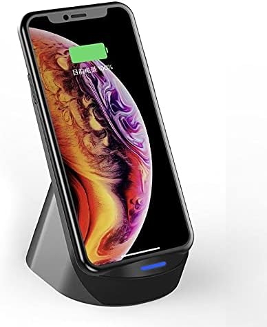 BoxWave Charger Compatible with Honor 600 Pro - Compact Wireless MultiCharge Stand (10W) Wireless Qi Stand Charger Watch Earbuds - Jet Black