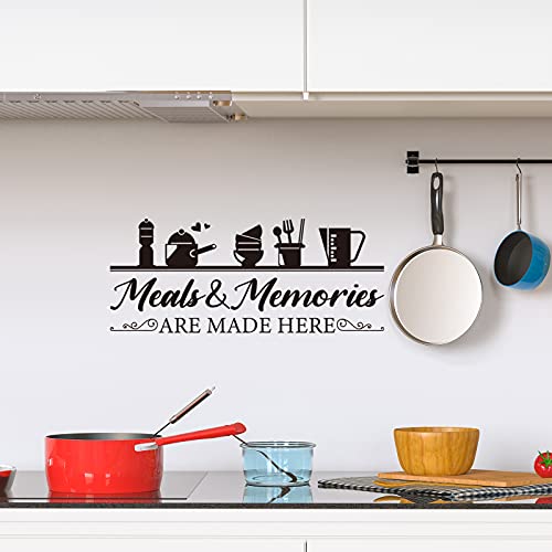 3 Pieces Kitchen Wall Decal Wall Arts Stickers Dining Room Rules Decals Decor Kitchen Utensil Vinyl Home Decor for Dining Room Decoration