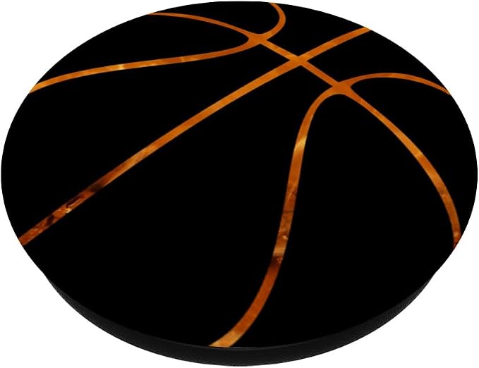 Black Basketball and fire Phone Grip for Men and Boys PopSockets Adhesive PopGrip