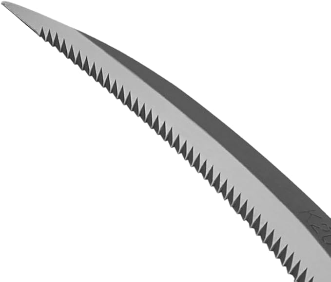Zenport K202 Lavender Harvest Sickle/Berry Knife, Notched Wooden Handle, 6.5-Inch Curved Serrated Blade