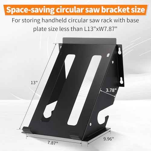 Shimeyao Circular Saw Holder Wall Mount Heavy Duty Metal Storage Rack Organizer for Shed Garage, Pegboard, Workshop, Home, Fit Most of Circular Saw