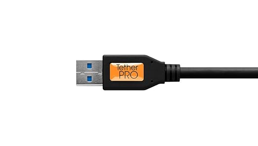 Tether Tools TetherPro USB 3.0 USB-C Cable | For Fast Transfer and Connection Between Camera and Computer | Non-Reflective Black | Fast Reliable Data Transfer