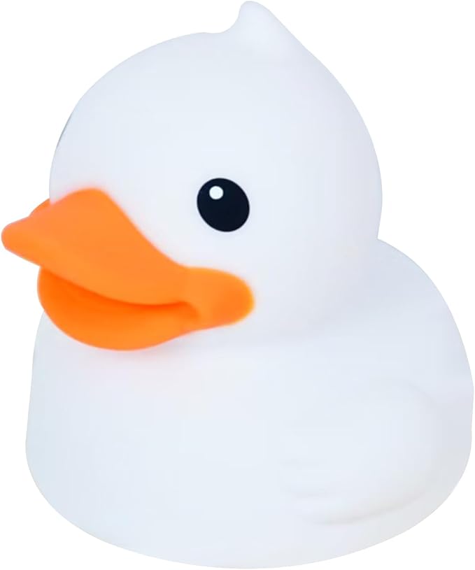 Junlumen Cute Duck Night Light – Soft Silicone Tap Lamp for Kids, USB Rechargeable, Color-Changing, BPA-Free QuackLite 7
