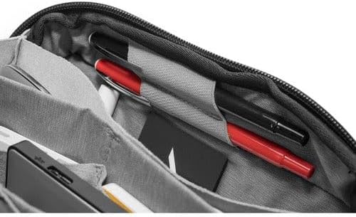 Peak Design Tech Pouch, Black, Electronics Organizer for Travel or Everyday Carry, Origami-Style Storage, Cable Pass-Through, Weatherproof Recycled Nylon, Gear Carry Bag for Men and Women