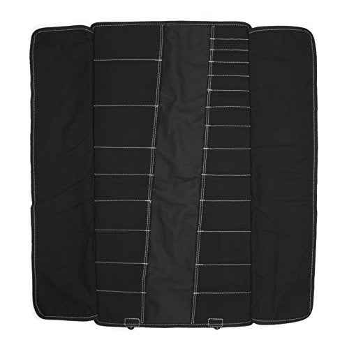 Dickies Large Wrench/Screwdriver Organizer Roll for Mechanics, 23 Tool Pockets, Durable Canvas Construction, 26 in. x 14.25 in. Unrolled, Black