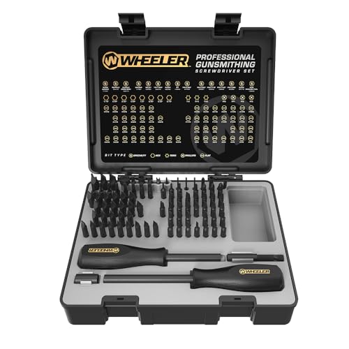 Wheeler 89 Piece Gunsmithing Screwdriver Set with Durable Construction and Storage Case for Gunsmithing and Maintenance