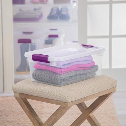 Sterilite 36-Pack 15 Quart ClearView Latch Box, Stackable Organizer Bins with Latching Lids - Clear Plastic Organization Containers for Closet, Bedroom, Shelving Units and Everyday Home Storage - size: 36 Pack, style: 15 Quart