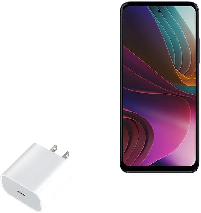 BoxWave Charger Compatible with NUU Mobile N20 - PD GAN miniCube (30W) 30W Tiny PD GAN Type-C Wall Charger - Winter White