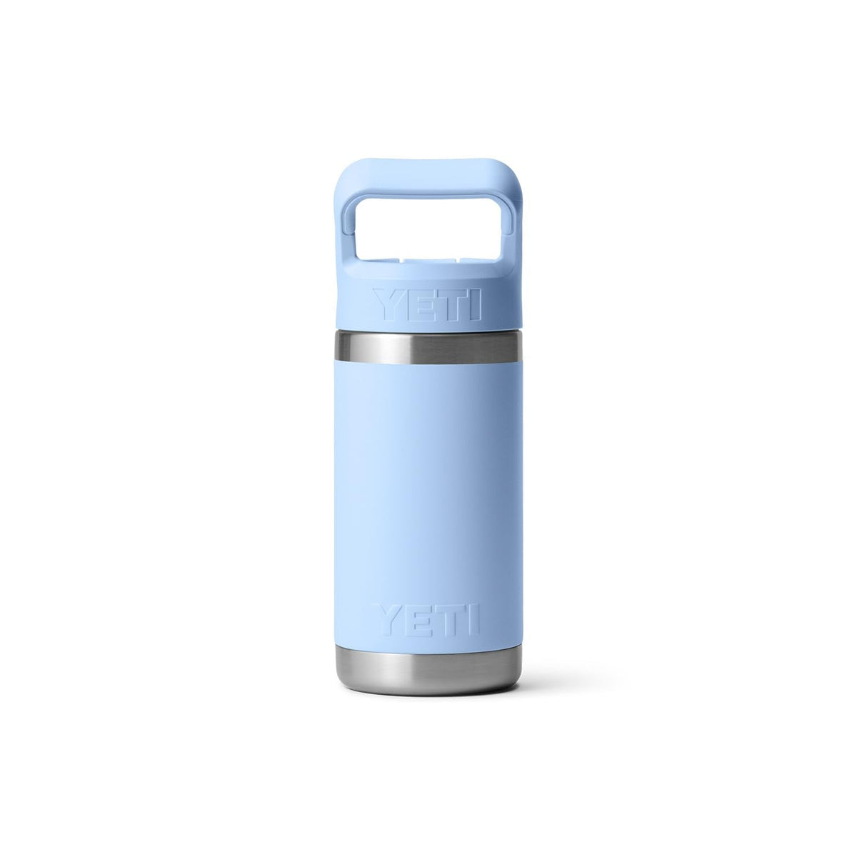 YETI Rambler Jr. 12 oz Kids Bottle, with Straw Cap, Big Sky Blue