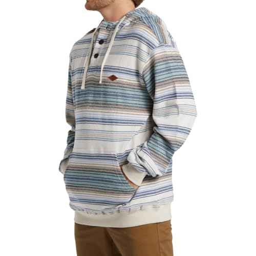 Billabong mens Rancho Henley Pullover Hooded Flannel