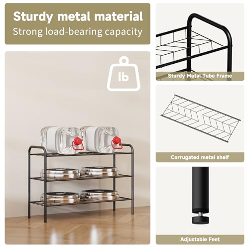 Shoe Rack,Long Shoe Organizer for Closet,Wide Shoe Storage for Entryway, 3 Tier Sturdy Metal Free Standing Shoe Shelf - size: 3-tier