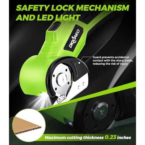 Cardboard Cutter - Rechargeable Cordless Electric Scissors, 4V Duty Electric Box Cutter for Cardboard, Safety Lock & LED Light, Powerful Cutting for Carton Carpet Plastic Fabric Leather