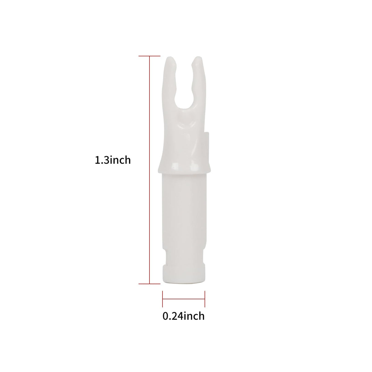 SOPOGER 50 Packs Archery Arrows Nocks - Arrow Inserts for Carbon Arrows .244/6.20mm Plastic Arrow Nocks for DIY Hunting Shooting (White)