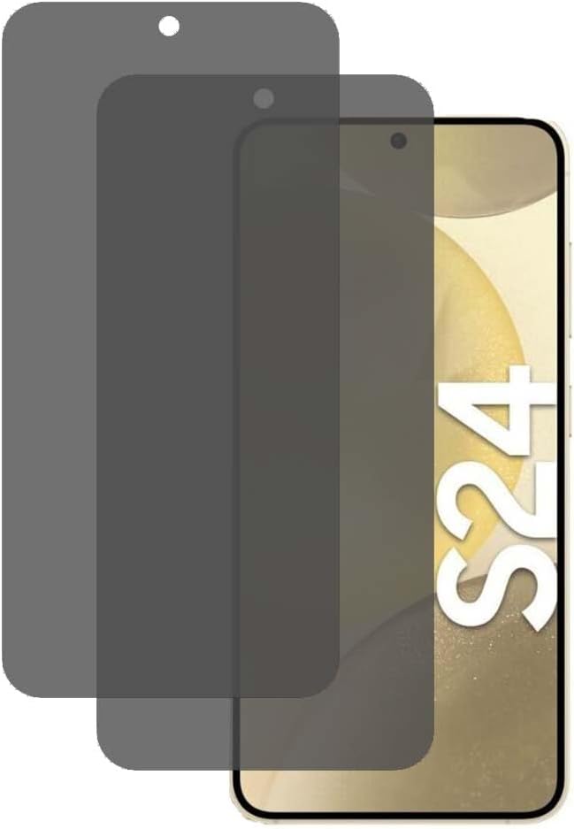 [2 Pack For Samsung Galaxy S24 Privacy Anti-spy Soft Film Screen Protector Fingerprint Unlock