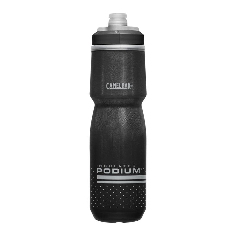 CamelBak Podium Chill Insulated Bike Squeeze Water Bottle, Cold Retention for Cycling, 24oz, Black