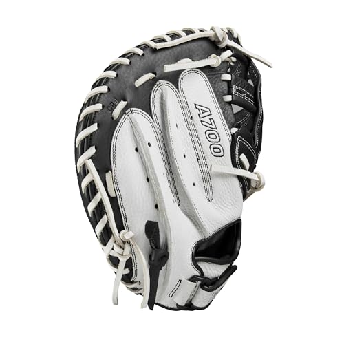 Wilson 2024 A700 FPCM 33" Fastpitch Catcher's Mitt - White/Black, Right Hand Throw