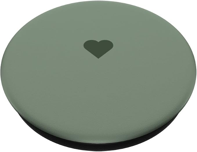 Calke Green Color Cute Heart Minimalist Love PopSockets PopWallet for MagSafe