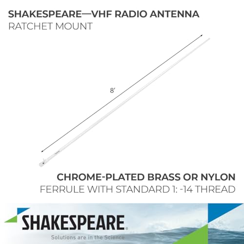 Shakespeare 5206-N White 8' Marine Antenna