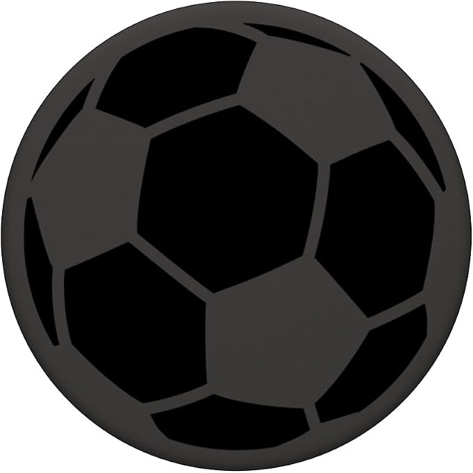 Gray Black Soccer Ball PopSockets Adhesive PopGrip
