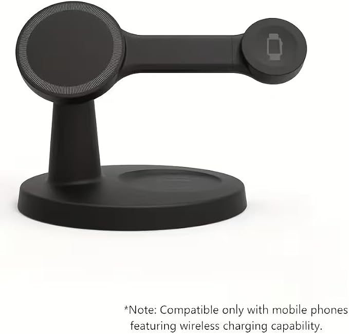 3 in 1 Charging with Our Wireless Charger Charge After Placing for Your Desk or NightstandBlack