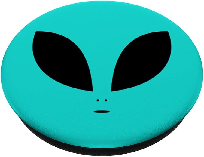 Black Light Teal Alien PopSockets Adhesive PopGrip