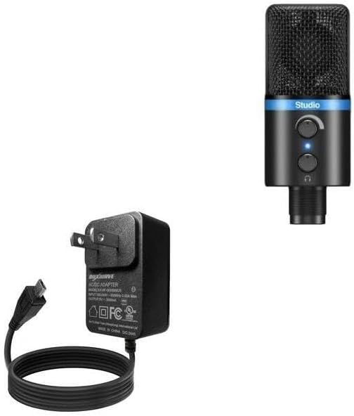 BoxWave Charger Compatible with IK Multimedia iRig Mic Studio - Wall Charger Direct (15W) Rapid Charge Your Device with Built-in 3ft Cable
