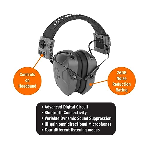 Walker's XCEL 500BT Digital Electronic Muff and Protective Case Bundle