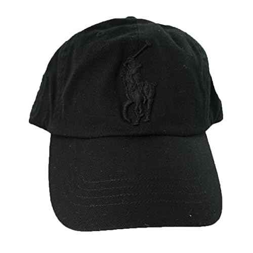 Polo Ralph Lauren Men Big Pony Logo Hat (Black / Black Pony)