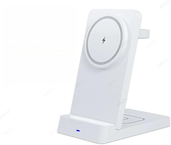 Desk Magnetic 3 in 1 Wireless Charger Stand for Magsafe iPhone 17 16 15 14 13 12 Pro Max iWatch 9~2 SE Airpods Pro Fast Charging (Black)