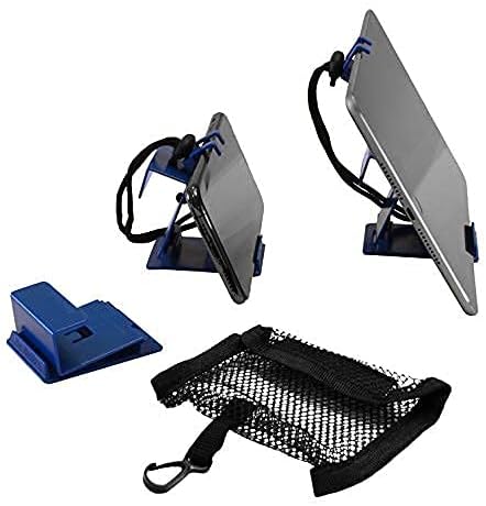 The SkyClip+ Phone &amp Tablet Holder for Air Travel Home and Office Use - Inflight Phone Mount &amp Stand Compatible with iPhone Android Kindle and Tablets - Ultimate Travel Accessory (Black)