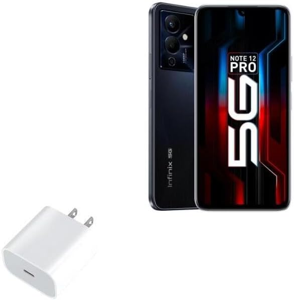 BoxWave Charger Compatible with Infinix Note 12 Pro 5G - PD GAN miniCube (30W) 30W Tiny PD GAN Type-C Wall Charger - Winter White
