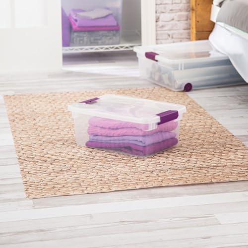 Sterilite 36-Pack 15 Quart ClearView Latch Box, Stackable Organizer Bins with Latching Lids - Clear Plastic Organization Containers for Closet, Bedroom, Shelving Units and Everyday Home Storage - size: 36 Pack, style: 15 Quart