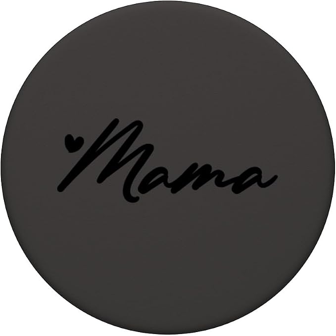 Black Gray Heart Mama PopSockets Adhesive PopGrip